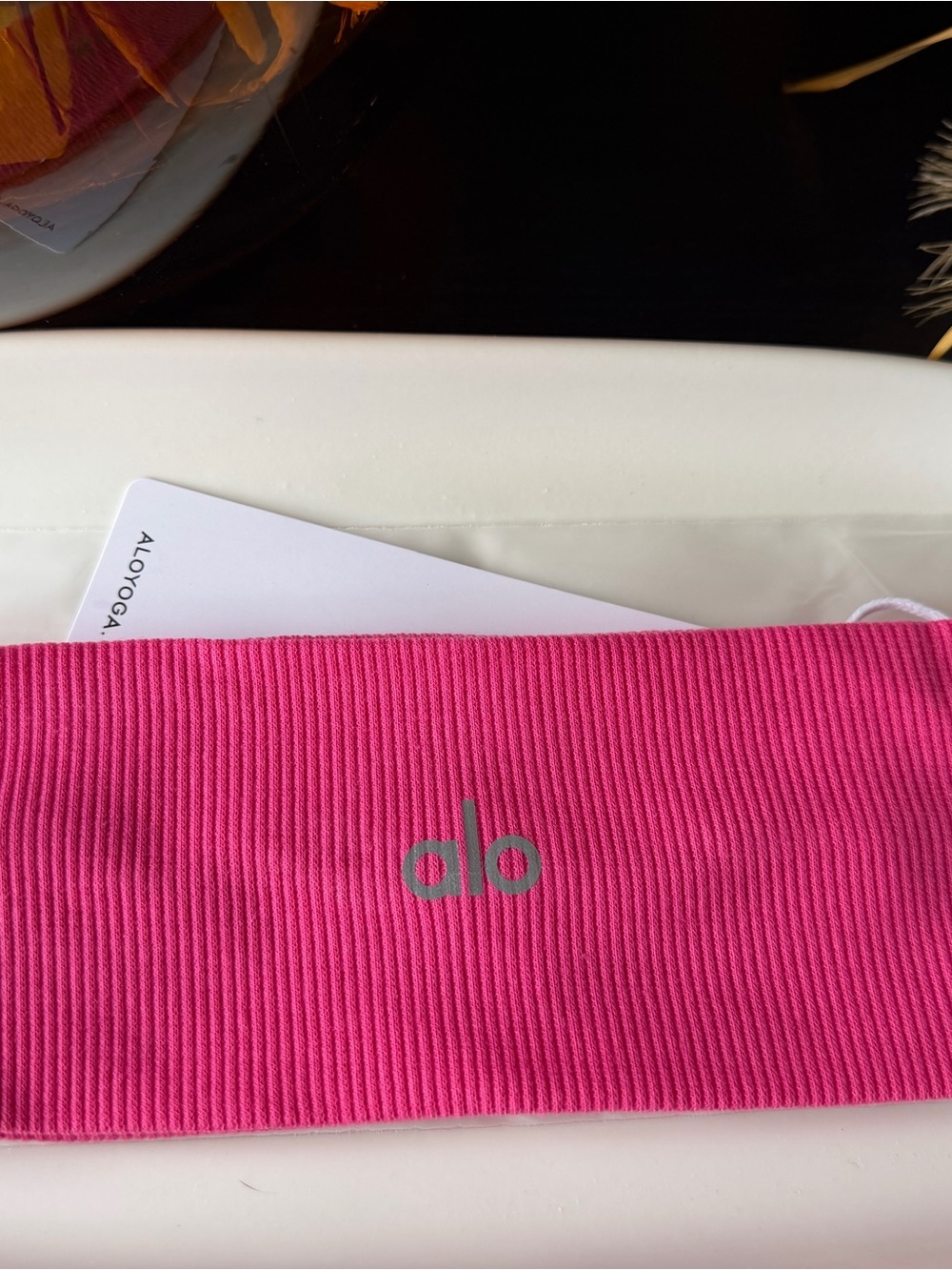 Yoga Ribbed Hot Pink Headband